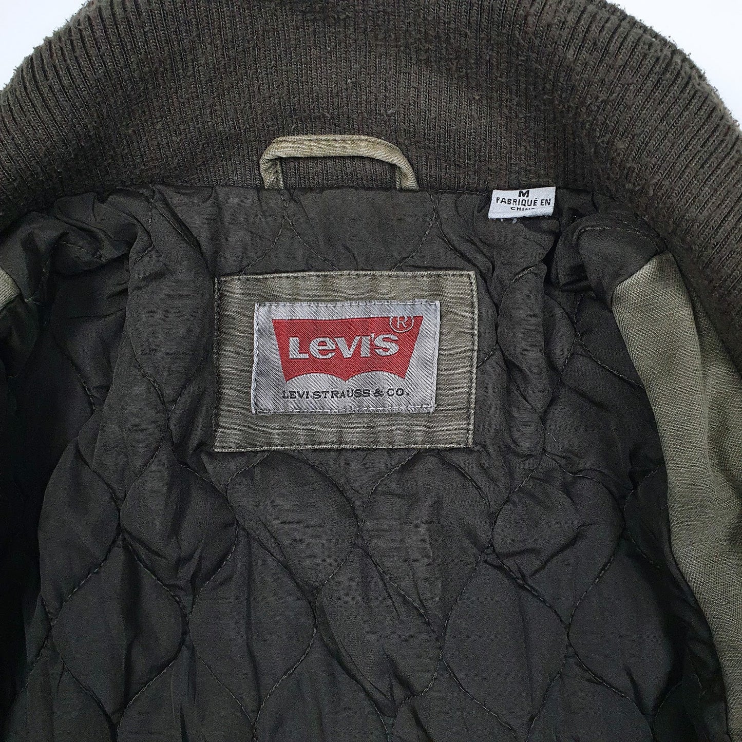 Mens Grey Levis Military Bomber Windbreaker  Coat