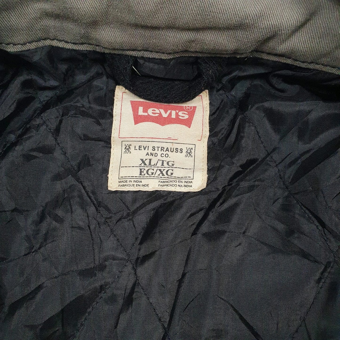 Mens Black Levis Wool  Coat
