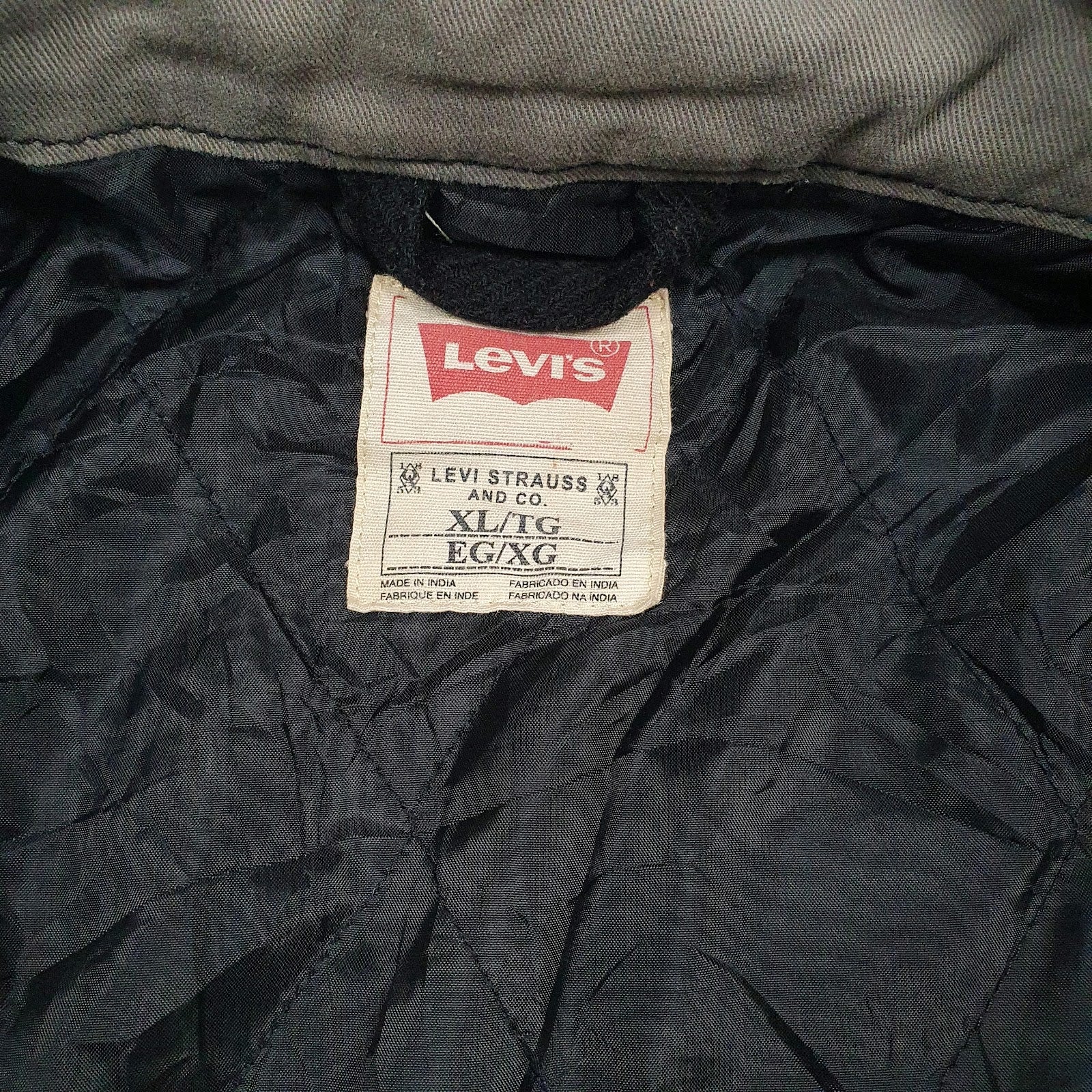 Mens Black Levis Wool  Coat