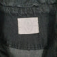 Mens Grey Unbranded Hooded Denim Quarter Zip Jumper