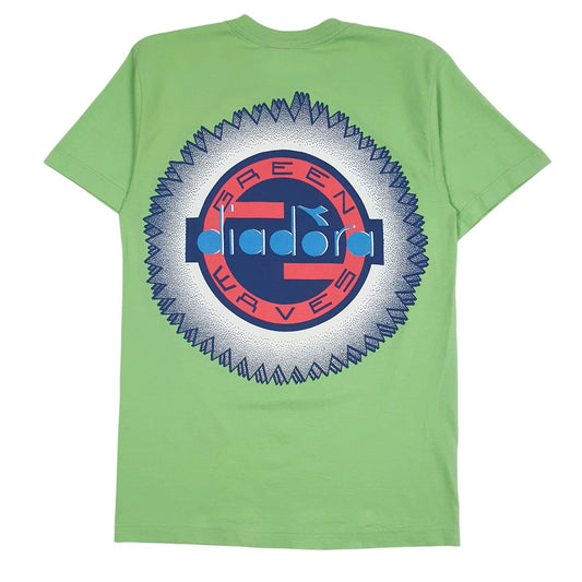 Mens Green Diadora Vintage  T Shirt