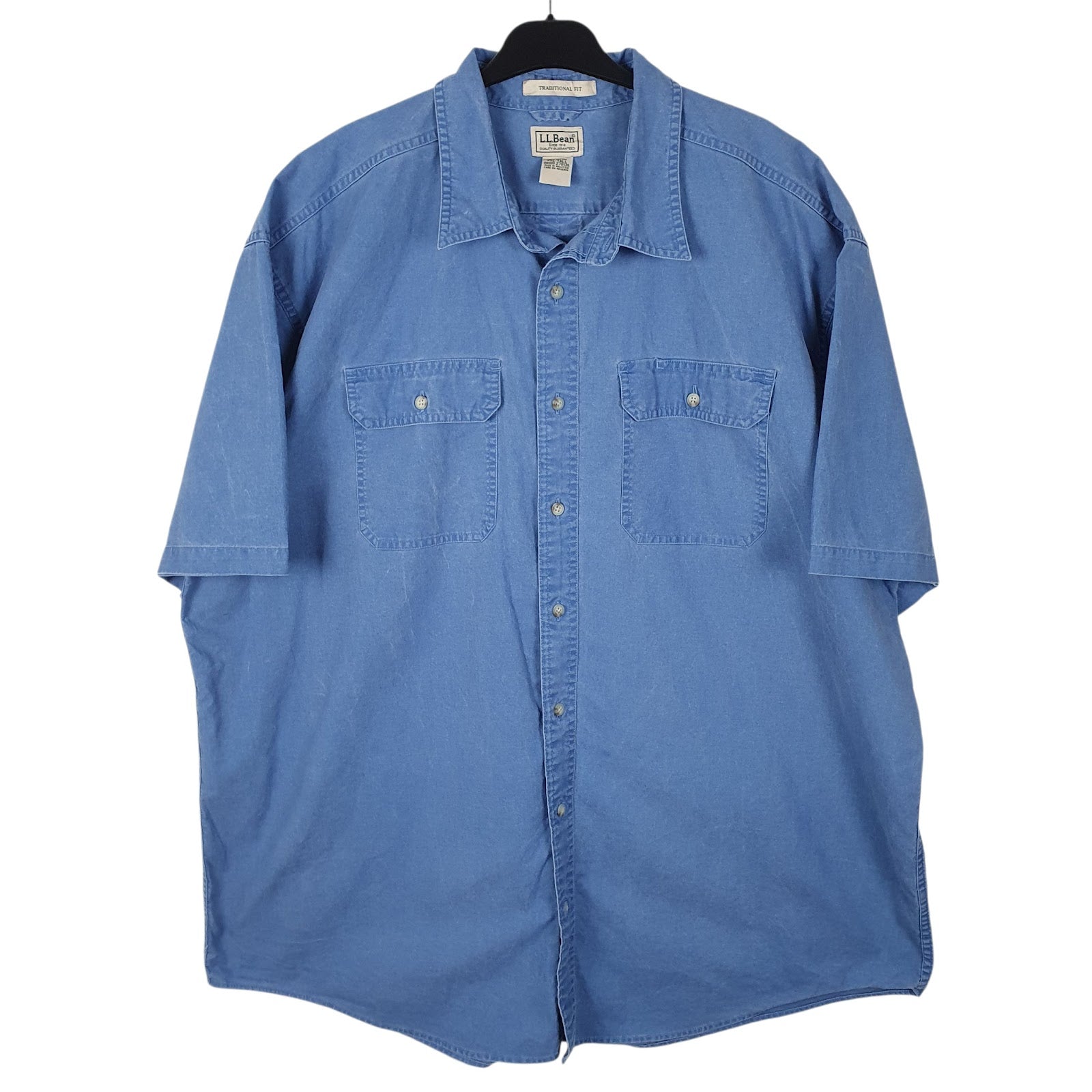 Mens Blue L.L.Bean  Short Sleeve Shirt