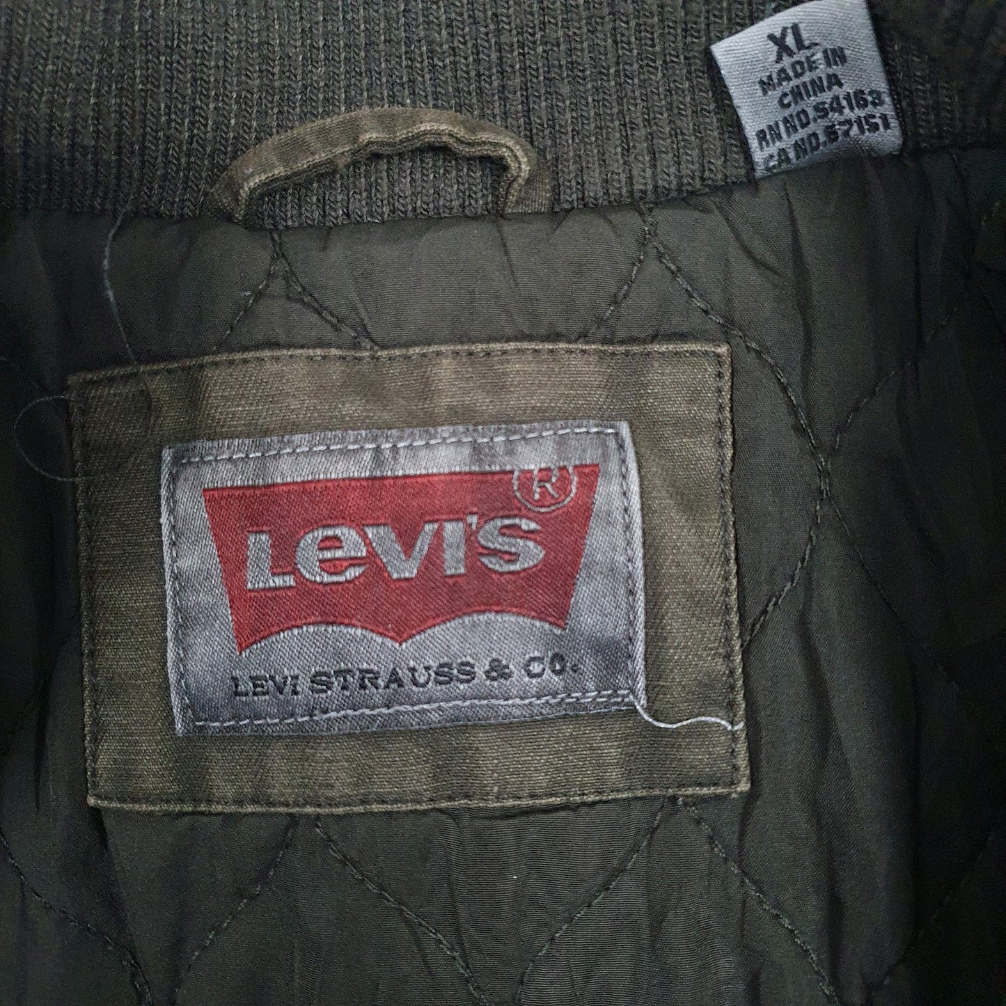 Mens Green Levis   Coat