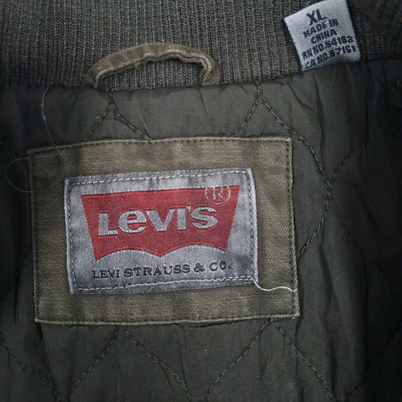 Mens Green Levis   Coat