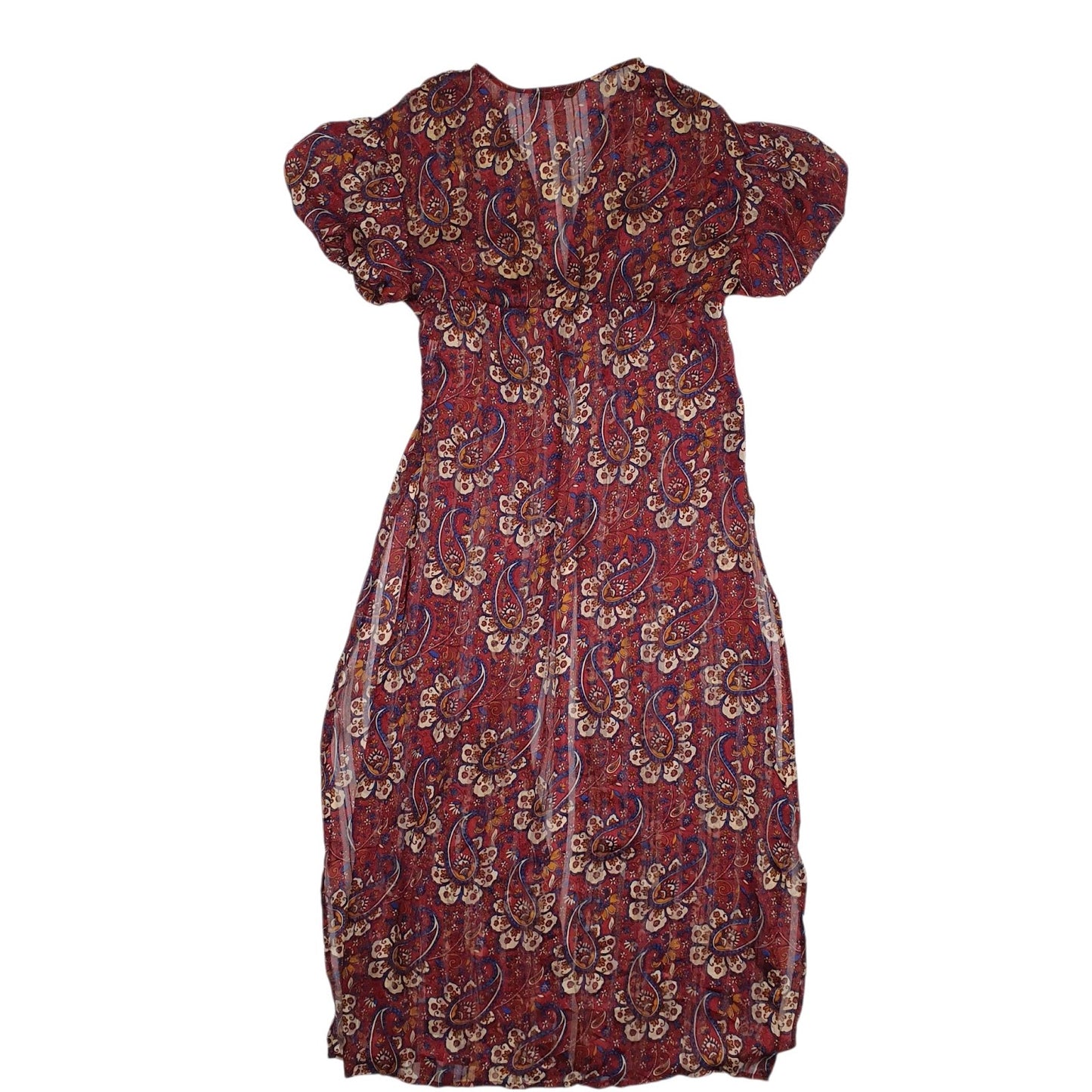 Womens Burgundy Shein Shear Beach Throw  Dress