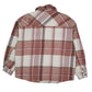 Mens Pink Levis Quilt Lined Heavy Plaid  Coat