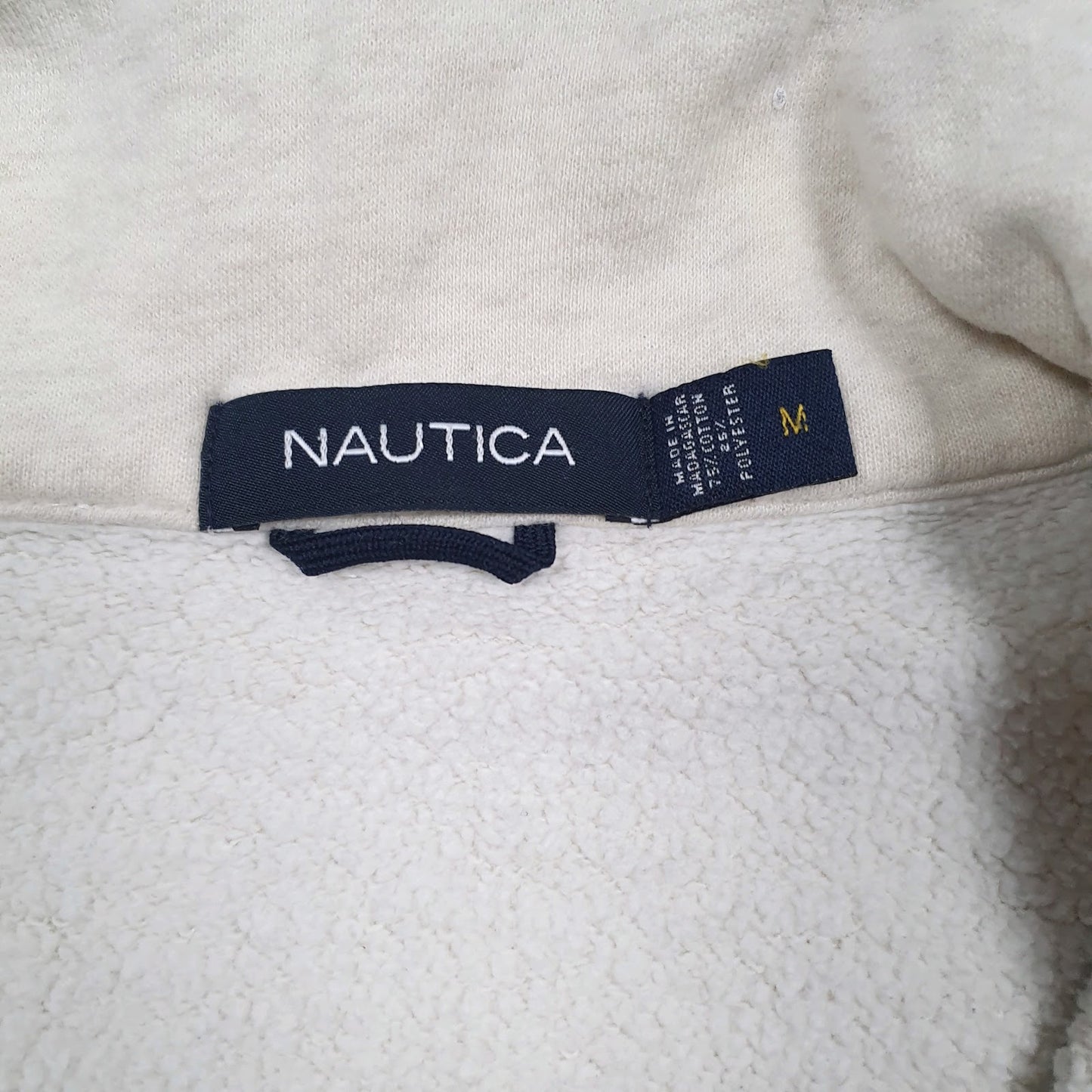 Mens Beige Nautica  Quarter Zip Jumper