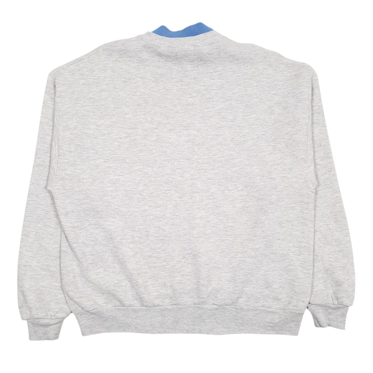 Womens Grey Morning Sun Graphic Vintage 90s Made In USA Crewneck Jumper