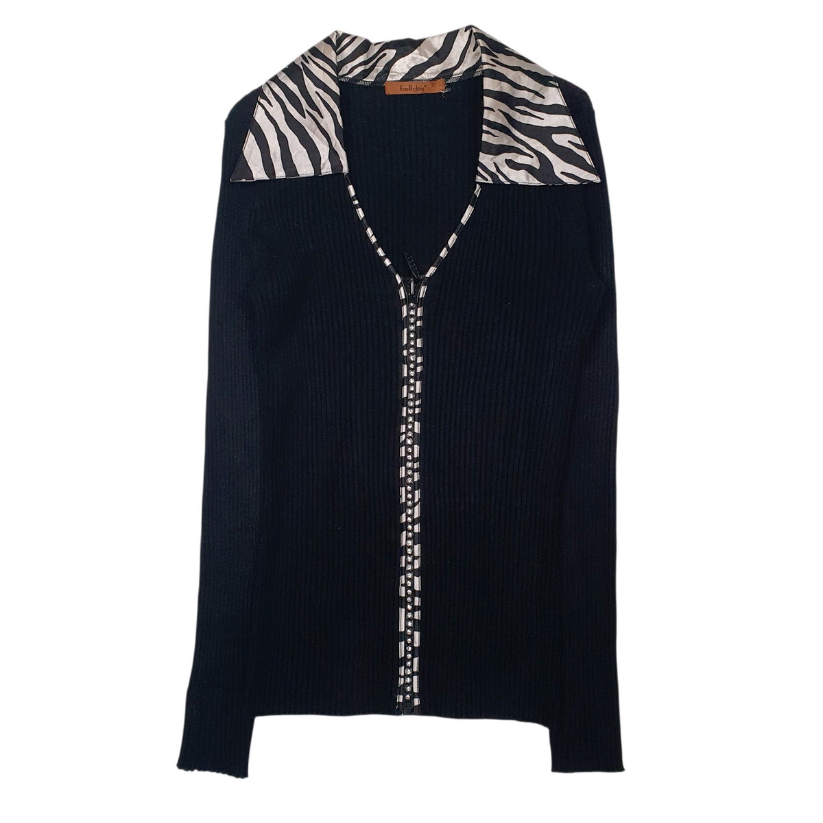 Womens Black Belldini Knit Cardigan Jumper