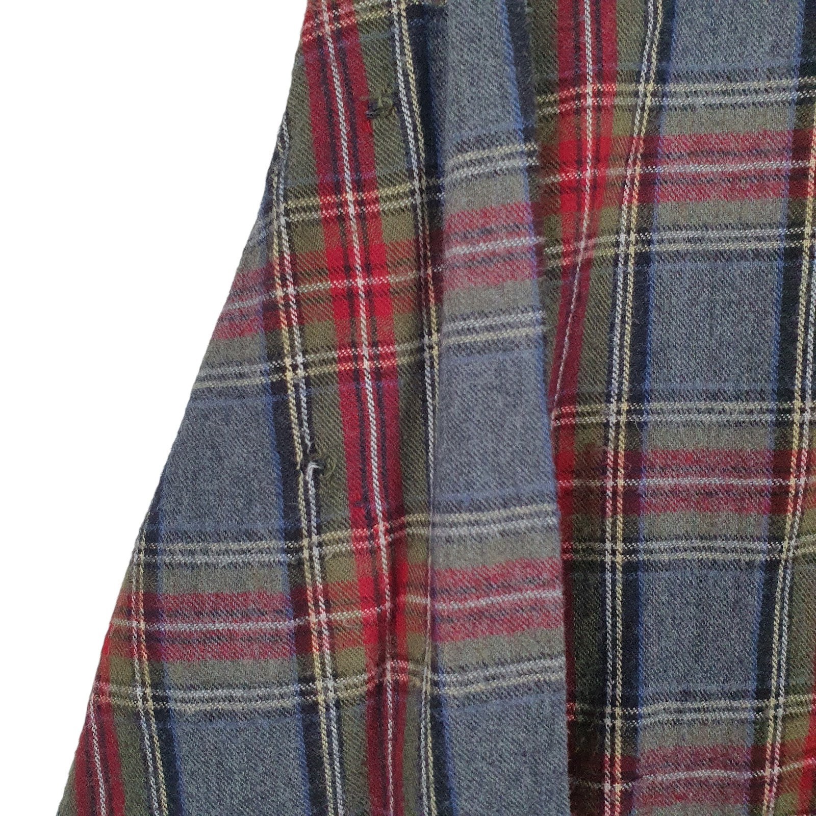 Mens Grey L.L.Bean Flannel  Shirt