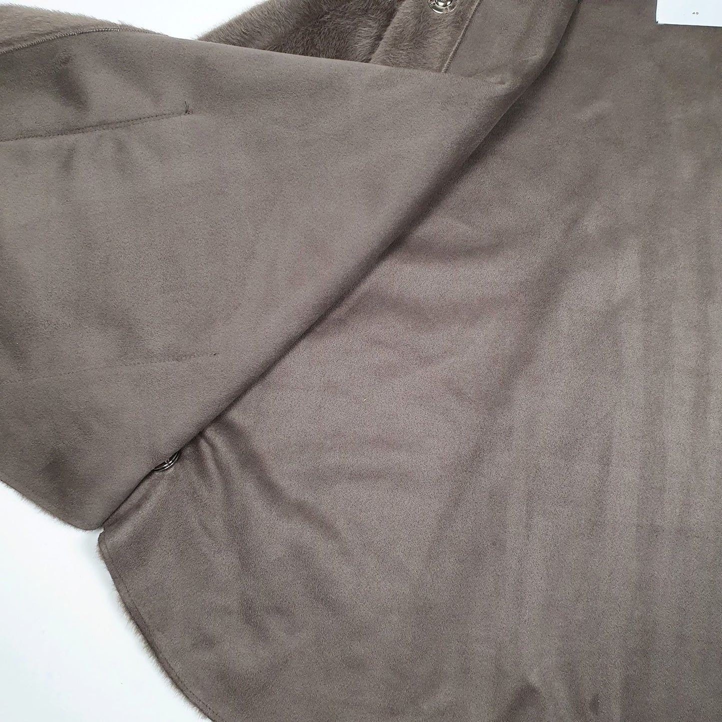 Womens Grey Rino & Pelle Cloak Throw Shoal Quarter Zip Coat