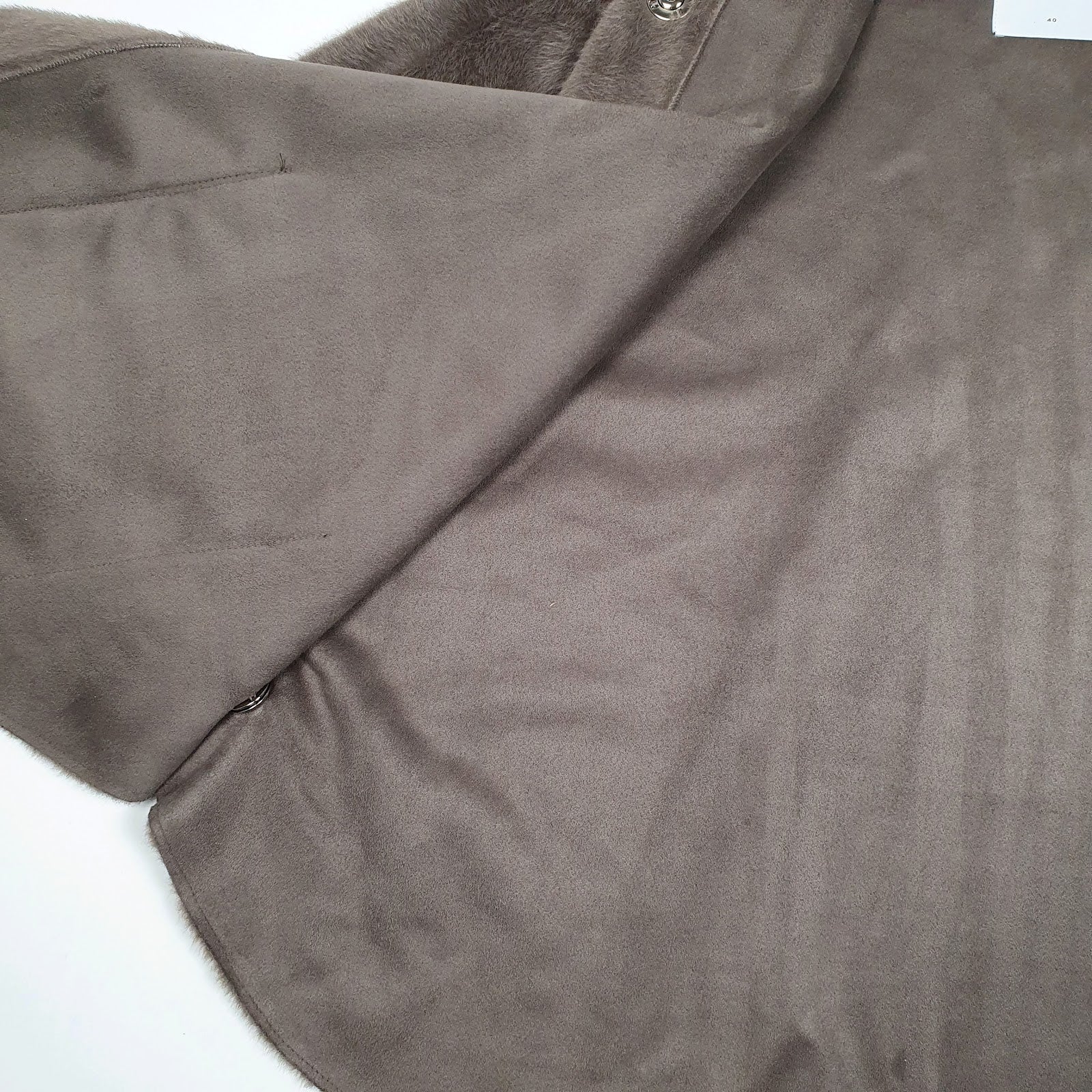 Womens Grey Rino & Pelle Cloak Throw Shoal Quarter Zip Coat
