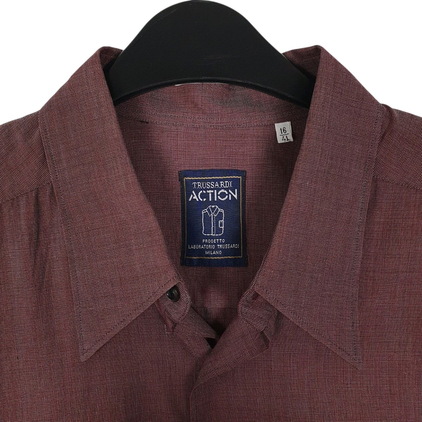 Mens Burgundy Trussardi   Shirt