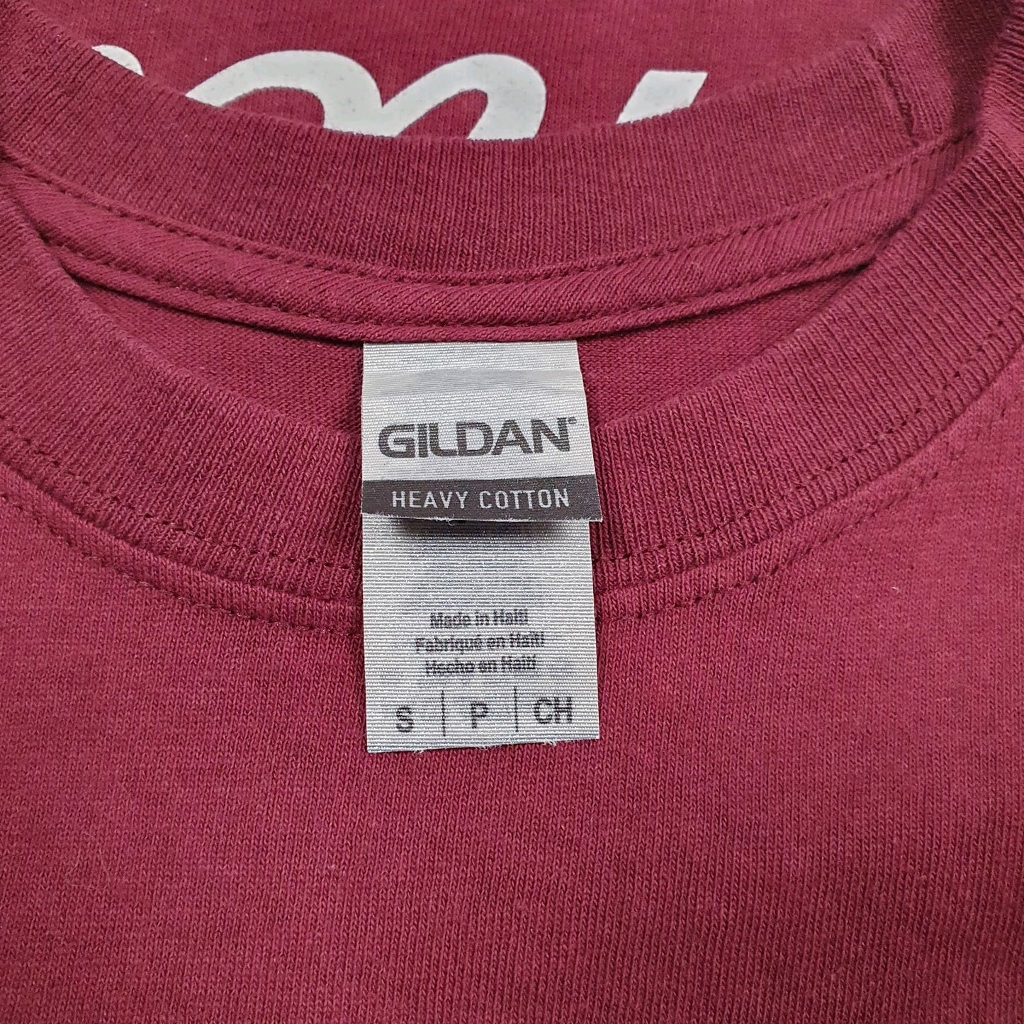 Mens Burgundy Gildan   T Shirt