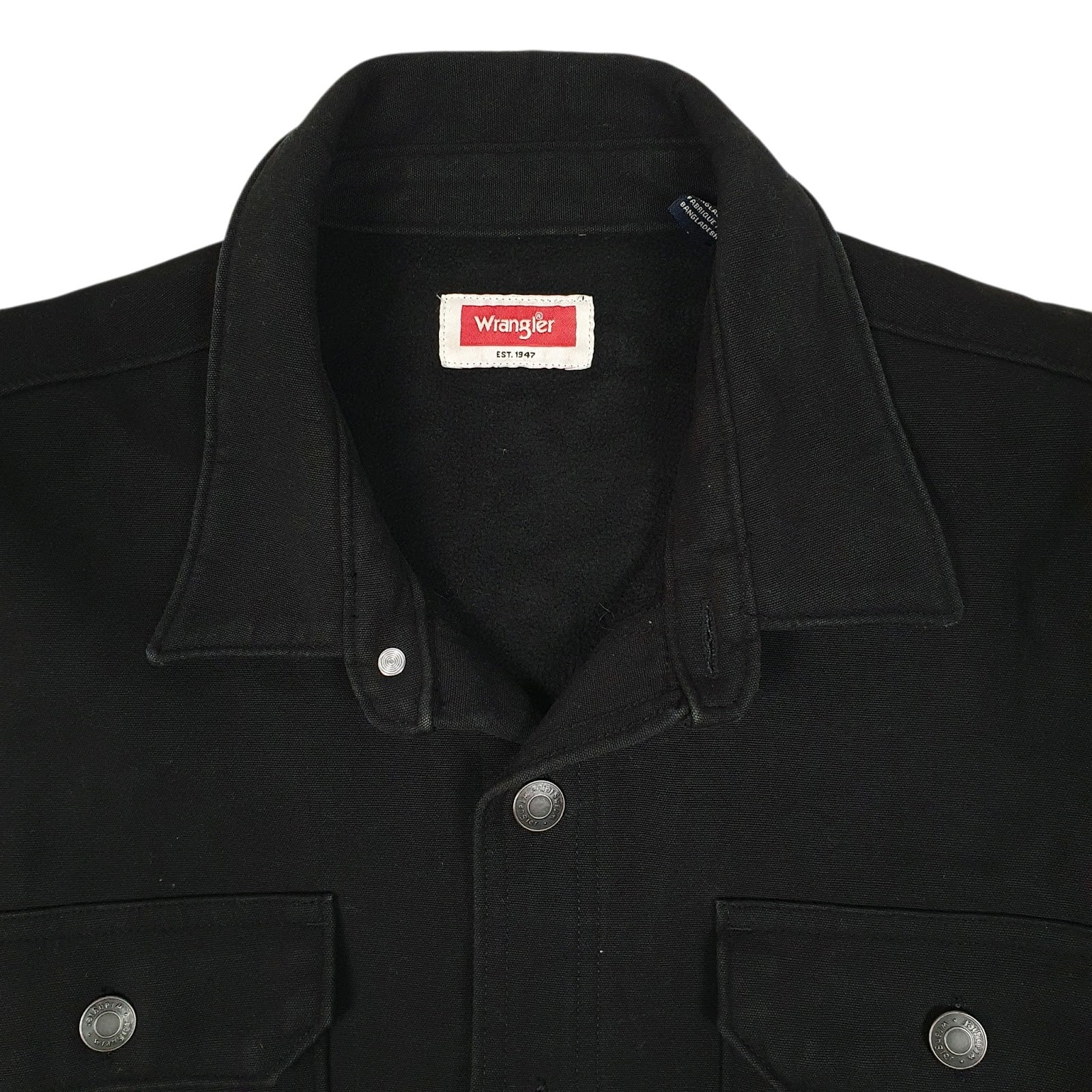 Mens Black Wrangler Heavyweight  Coat