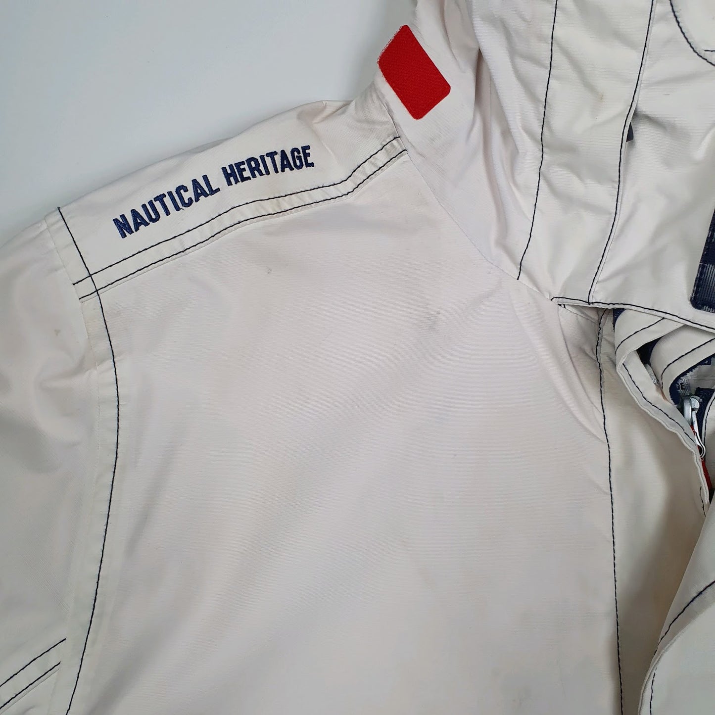 Mens White Quba Sails Sailing Nautical  Coat