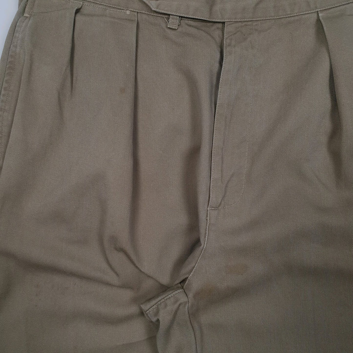 Mens Beige Polo Ralph Lauren Golf Vintage 80s Made In USA Pleated  Trousers
