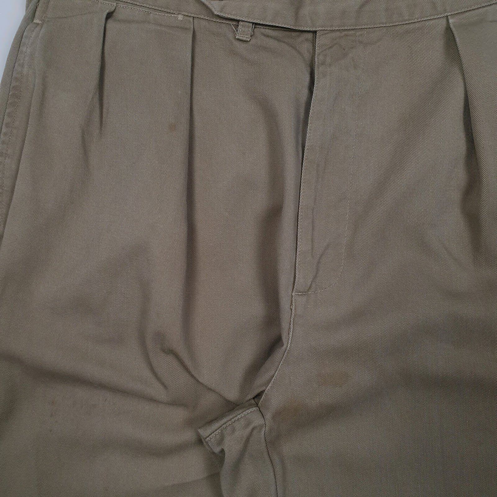 Mens Beige Polo Ralph Lauren Golf Vintage 80s Made In USA Pleated  Trousers