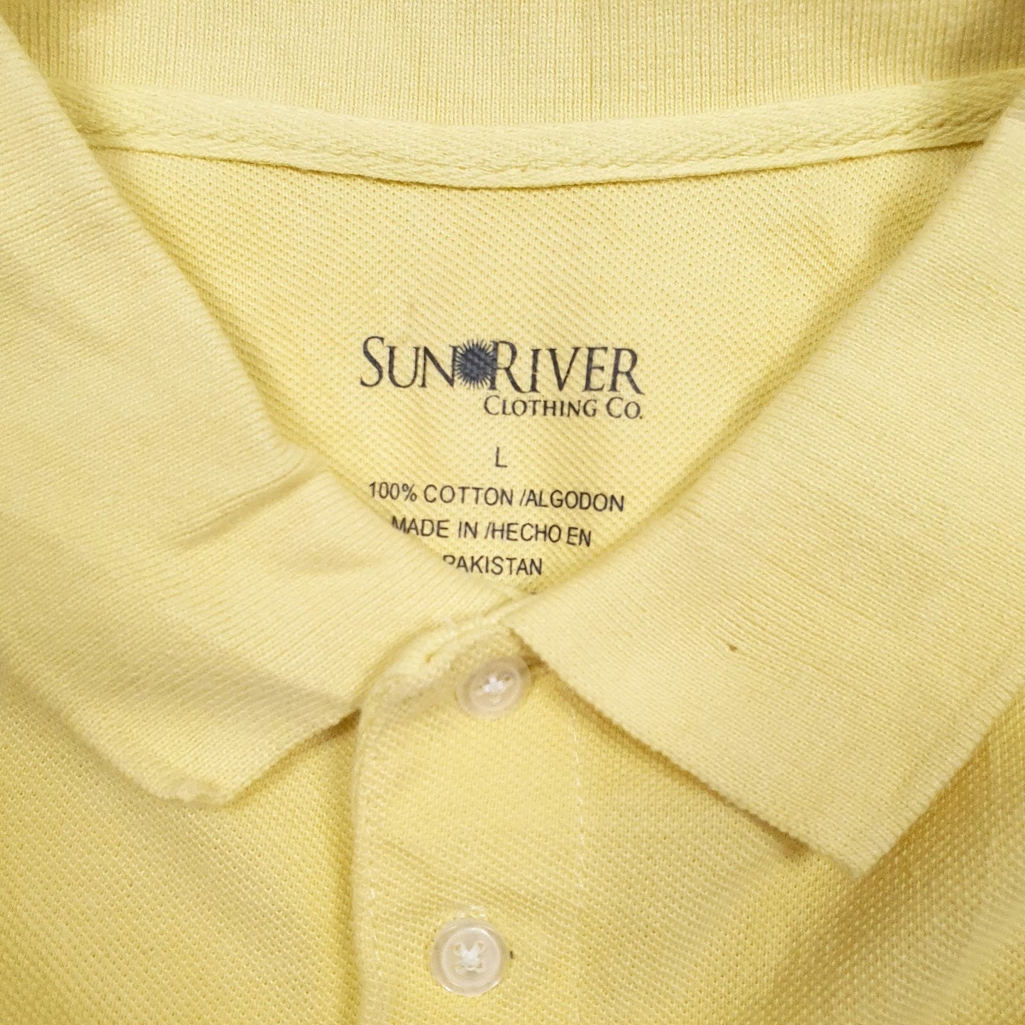 Mens Yellow Sun River   Polo Shirt