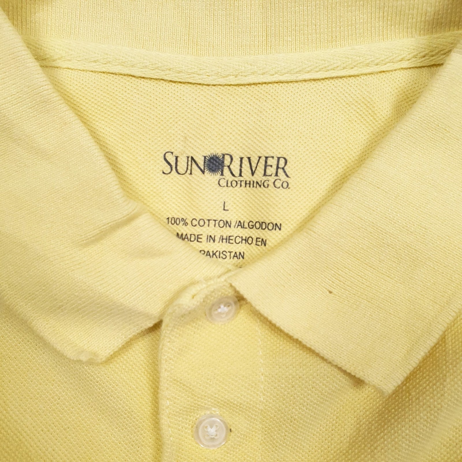 Mens Yellow Sun River   Polo Shirt