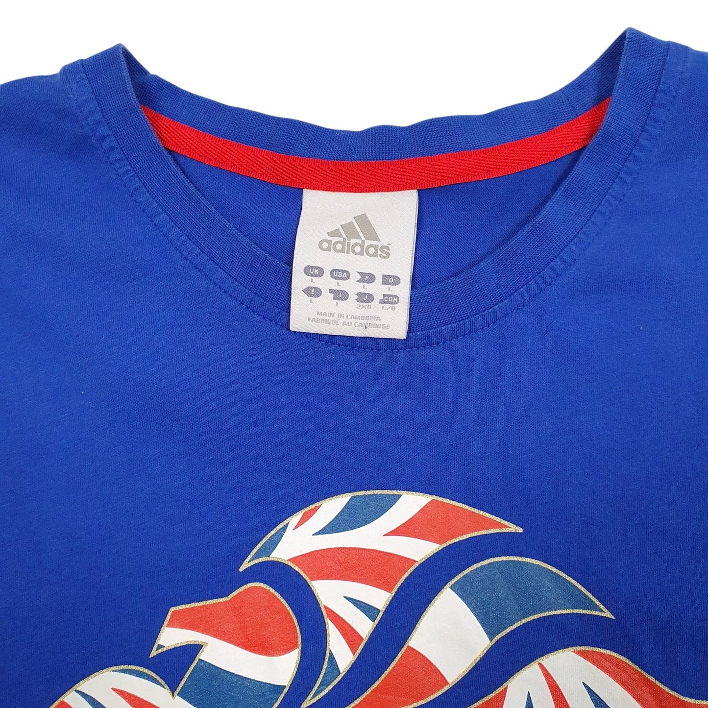 Mens Blue Adidas 2012 Olympics Team GB  T Shirt