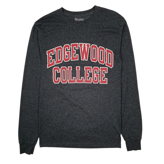 Mens Grey Champion Edgewood College Long Sleeve T Shirt