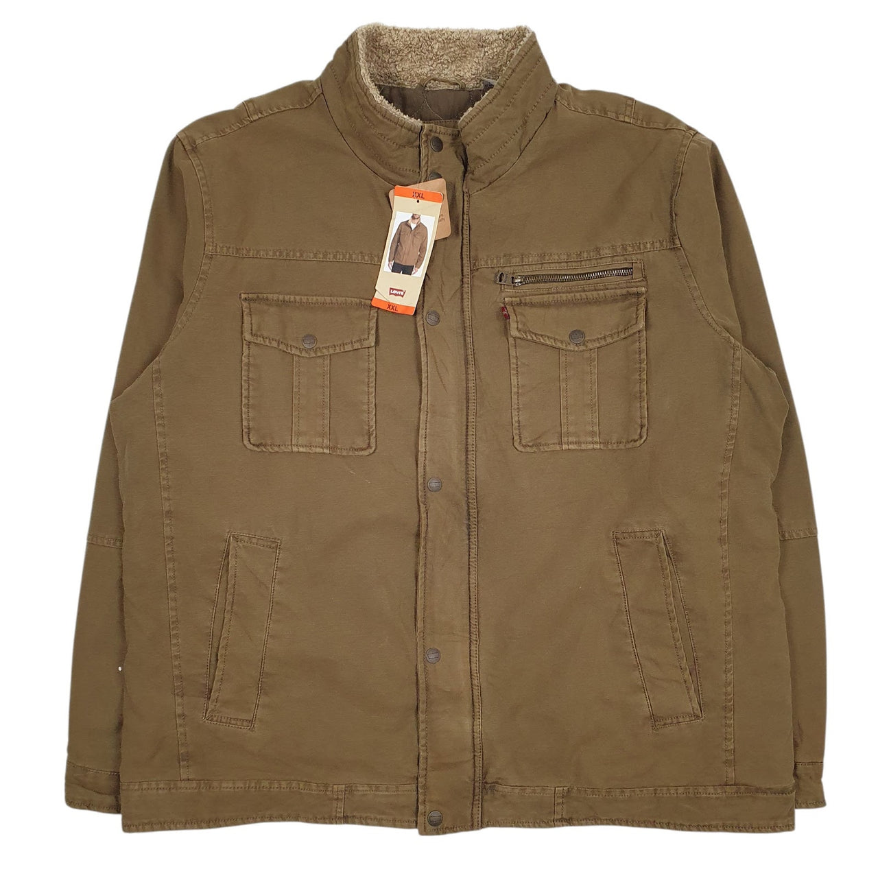 Mens Brown Levis Padded  Coat