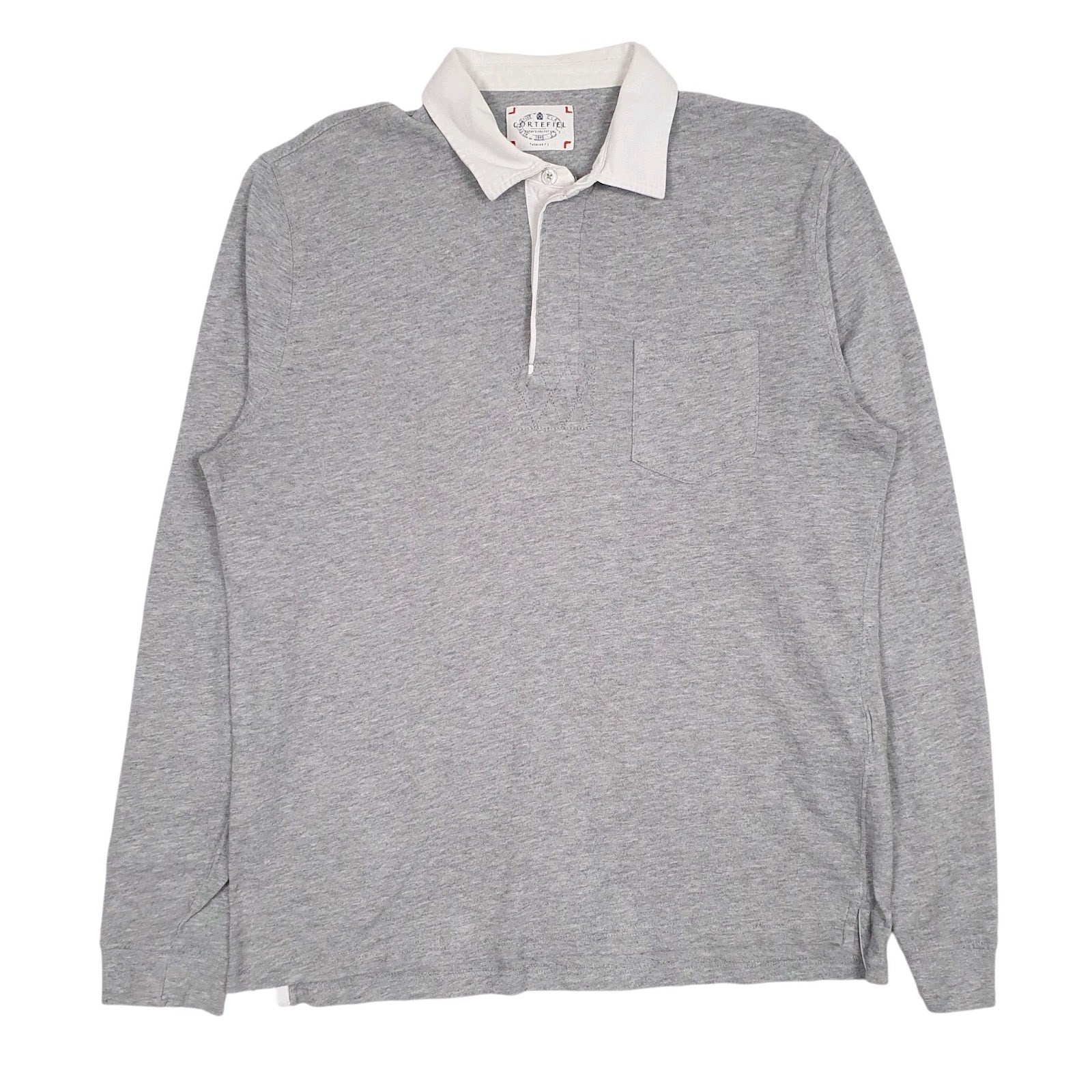 Mens Grey Cortefiel  Short Sleeve Polo Shirt