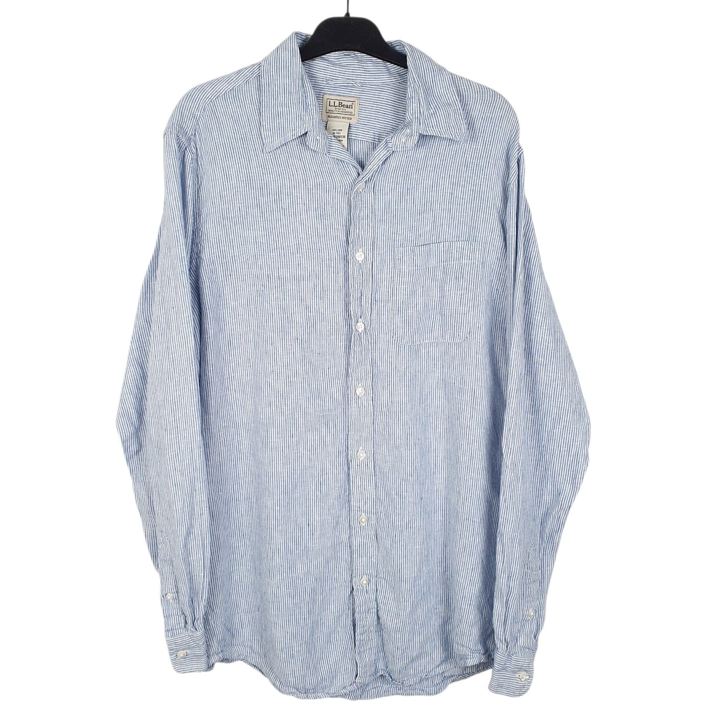 Mens Blue L.L.Bean  Long Sleeve Shirt