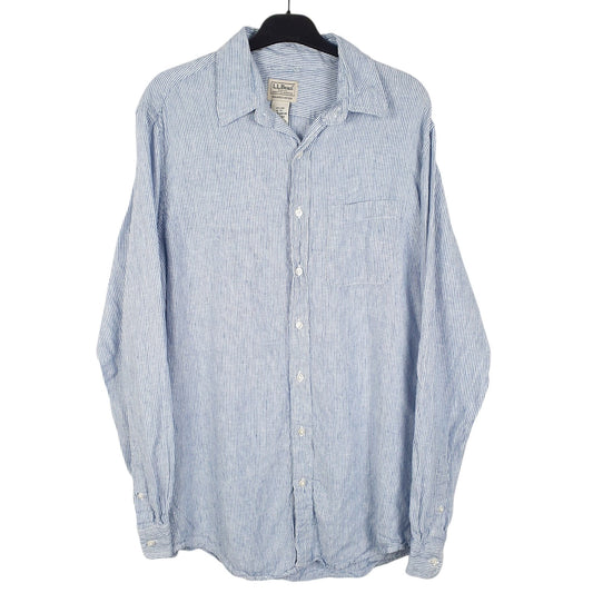 Mens Blue L.L.Bean  Long Sleeve Shirt