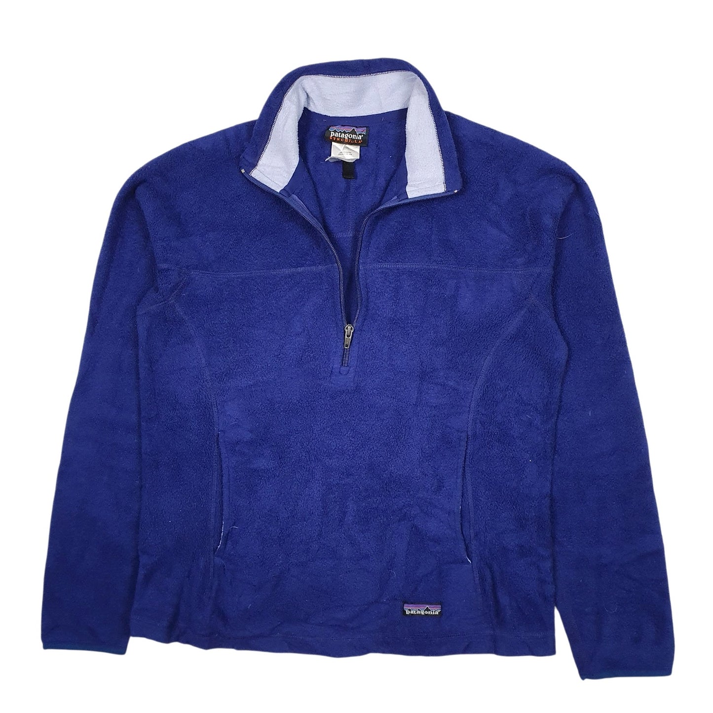 Womens Blue Patagonia Synchilla Lightweight Quarter Zip Jumper