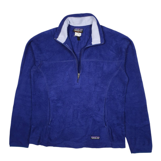 Womens Blue Patagonia Synchilla Lightweight Quarter Zip Jumper