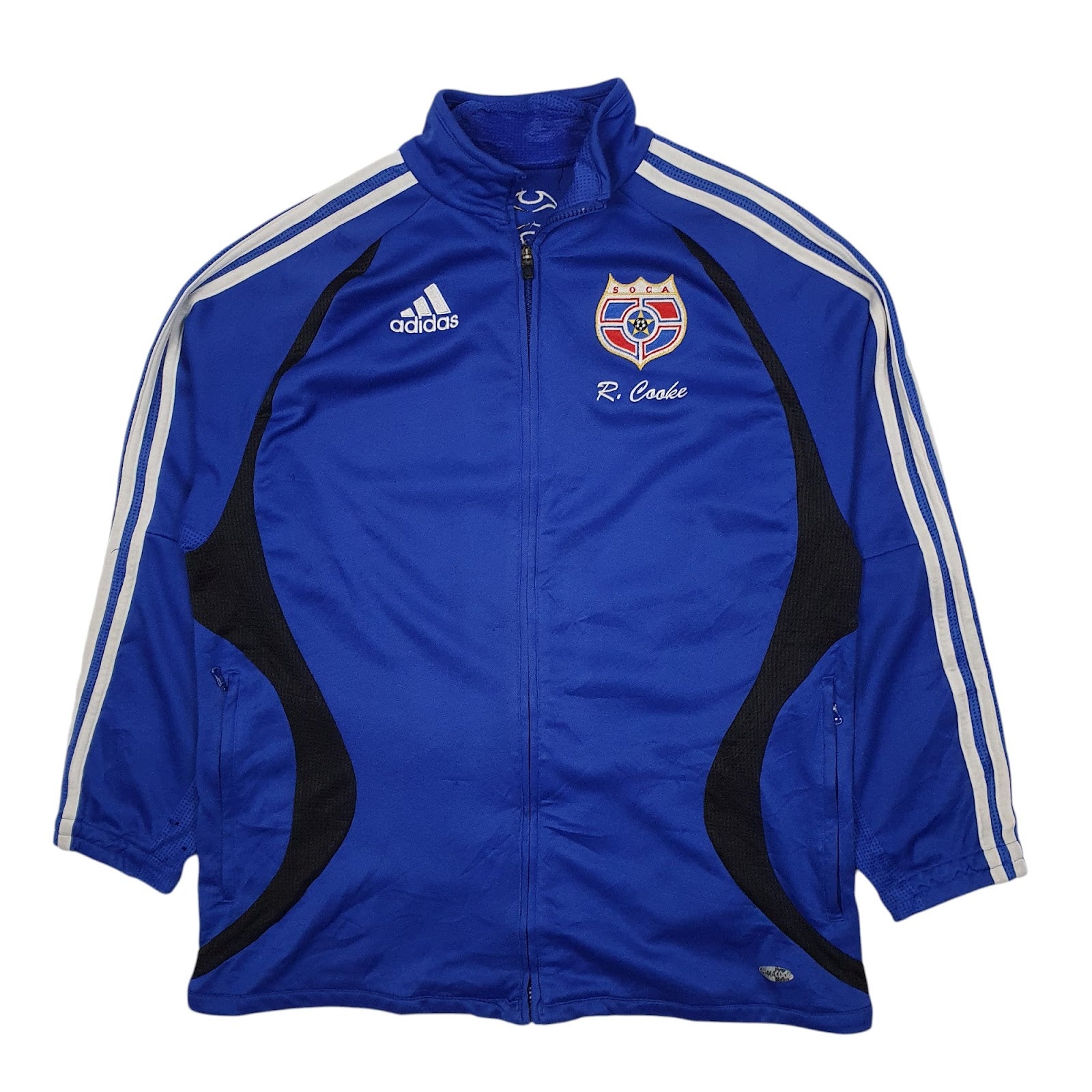 Mens Blue Adidas Football  Coat