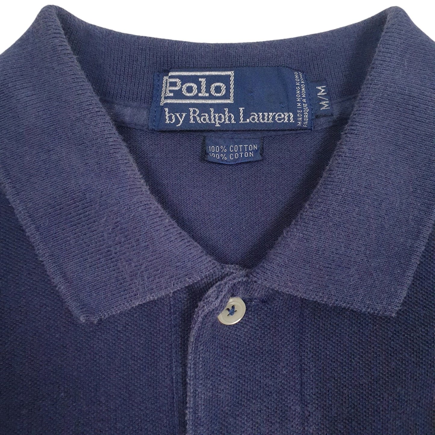 Mens Navy Polo Ralph Lauren Vintage  Polo Shirt