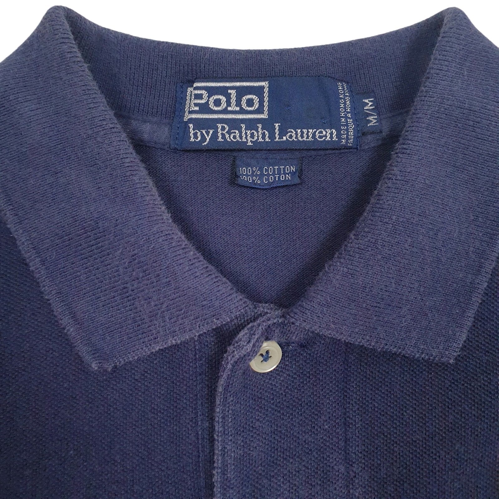 Mens Navy Polo Ralph Lauren Vintage  Polo Shirt