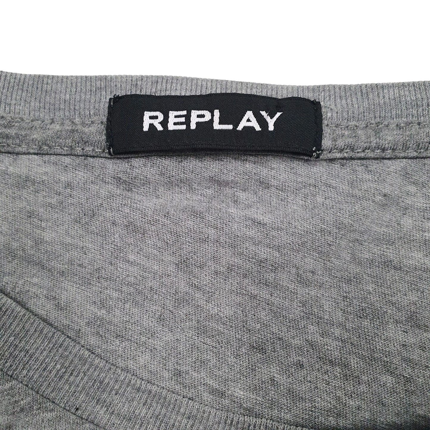 Mens Grey Replay   T Shirt
