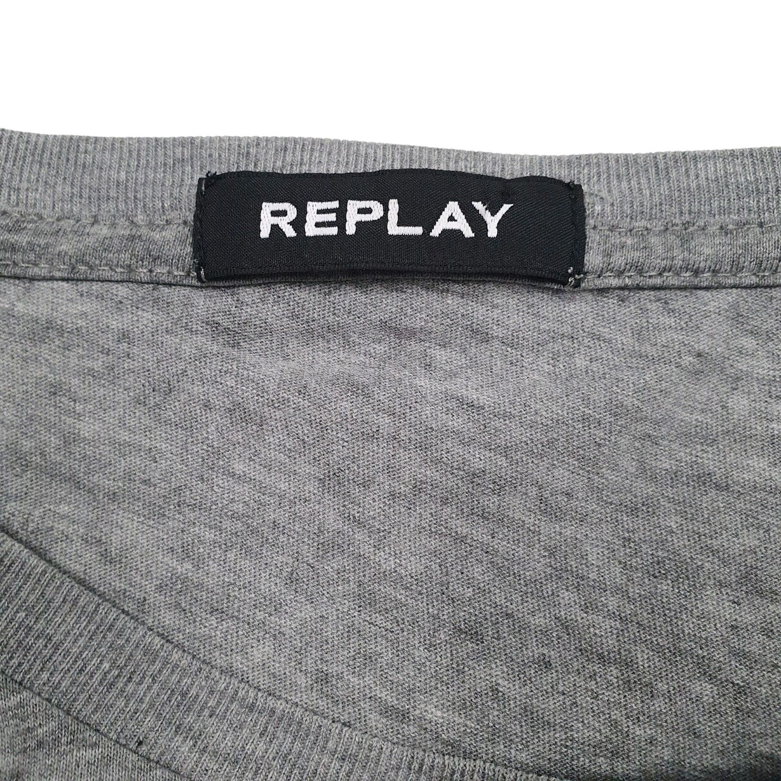 Mens Grey Replay   T Shirt