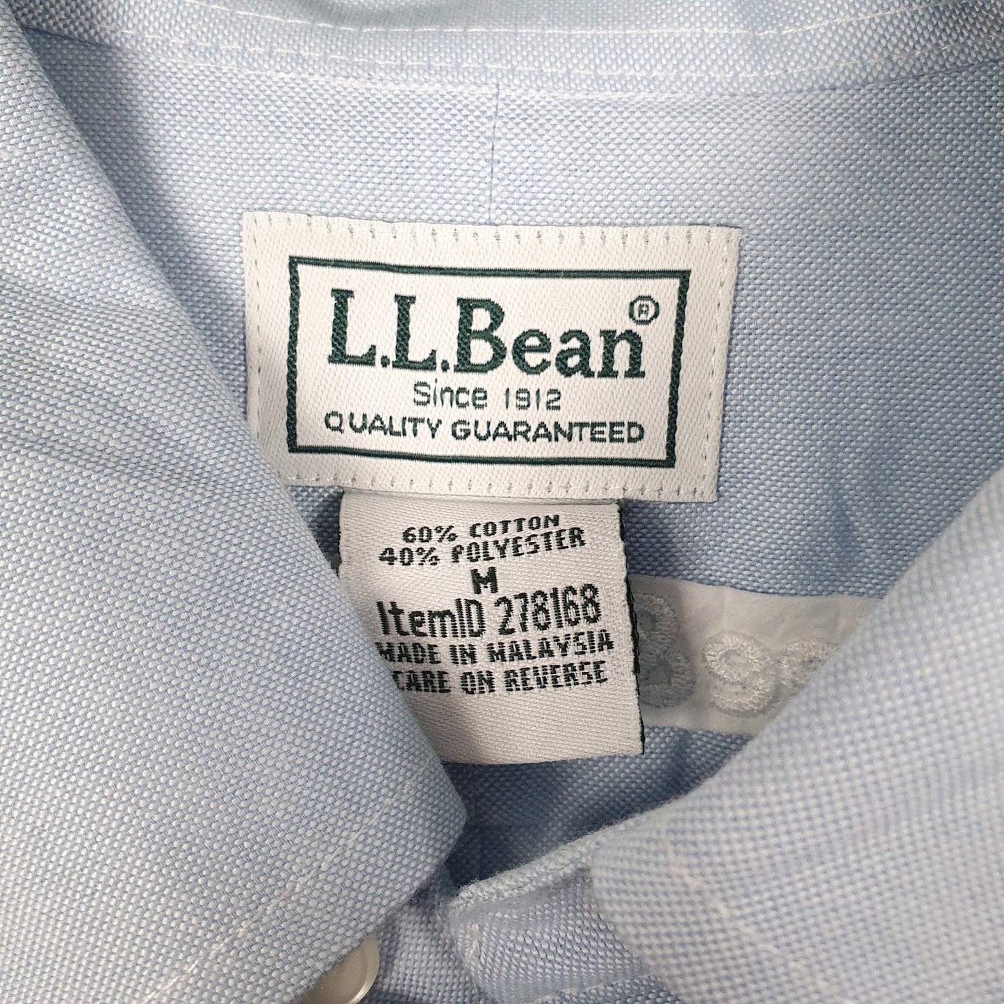 Mens Blue L.L.Bean   Shirt