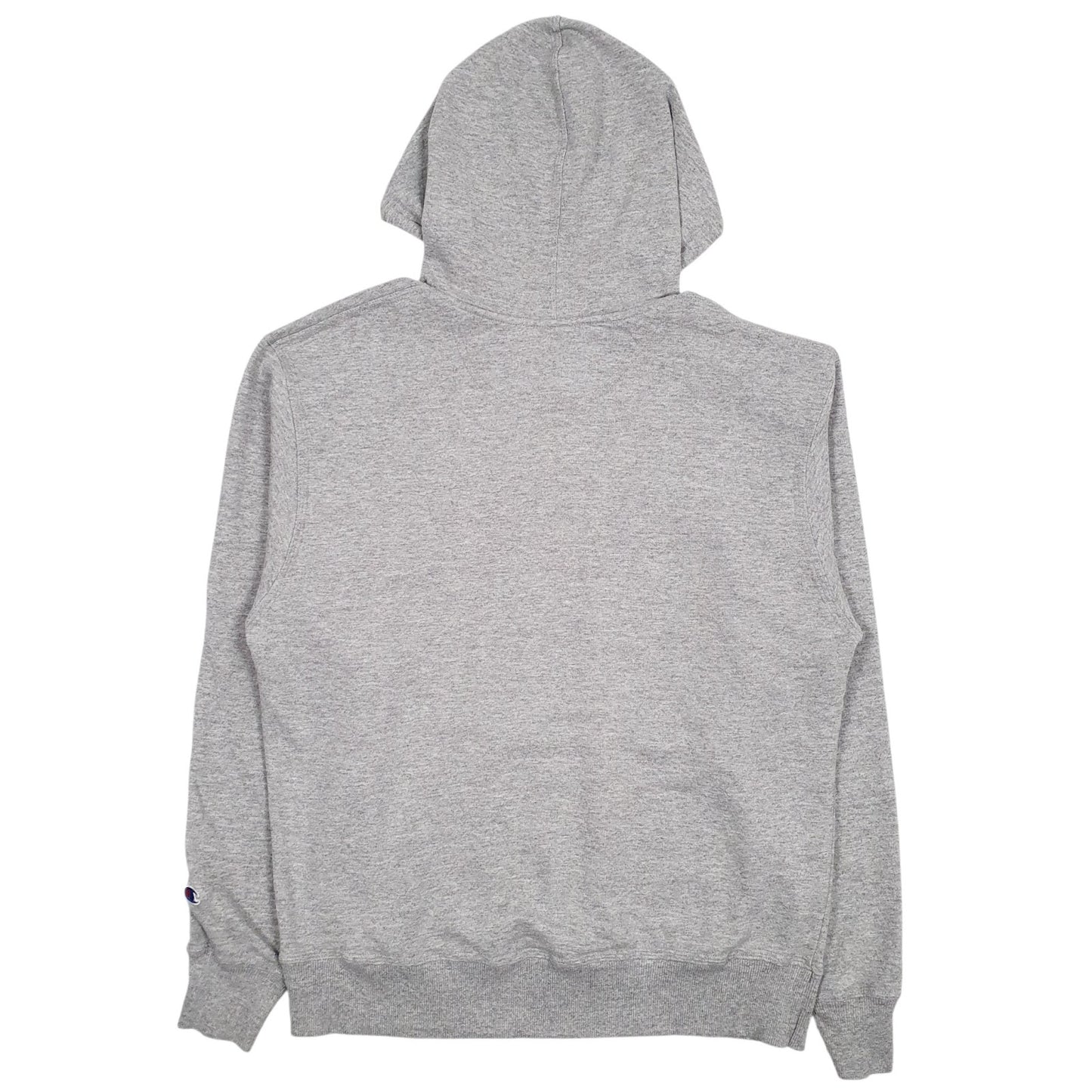 Mens Grey Champion Spellout Hoodie Jumper
