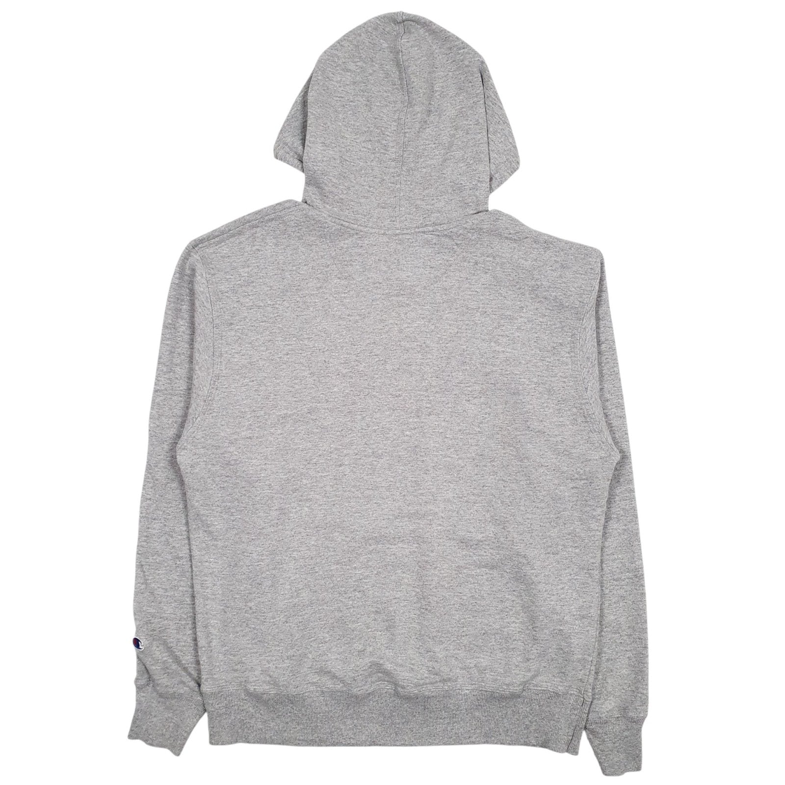Mens Grey Champion Spellout Hoodie Jumper