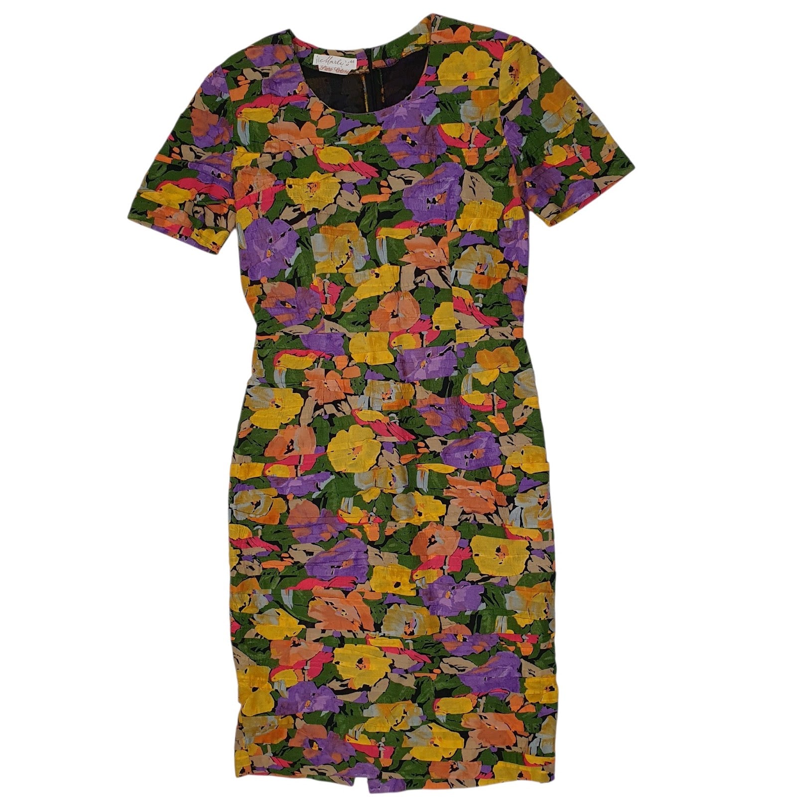 Womens Yellow Marlys  Short Sleeve Dress
