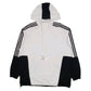 Mens White Adidas Fleece Lined Windbreaker  Coat