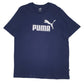 Mens Navy Puma Spellout Short Sleeve T Shirt