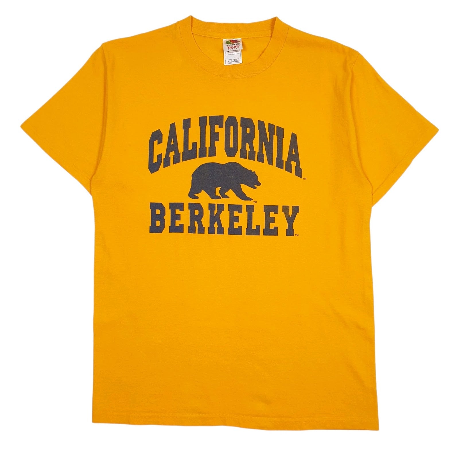 Mens Yellow Fruit Of The Loom California Berkeley Short Sleeve T Shirt