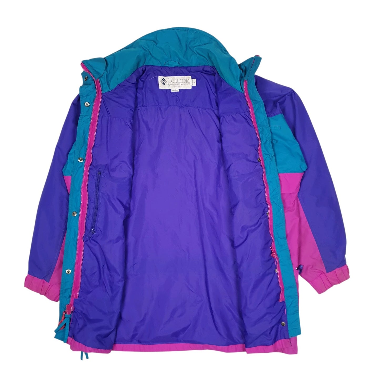Womens Pink Columbia Sportswear Company Vintage 90s Radial Sleeve Gizzmo Full Zip Coat