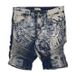 Mens Blue Blue Cult Distressed Denim Shorts