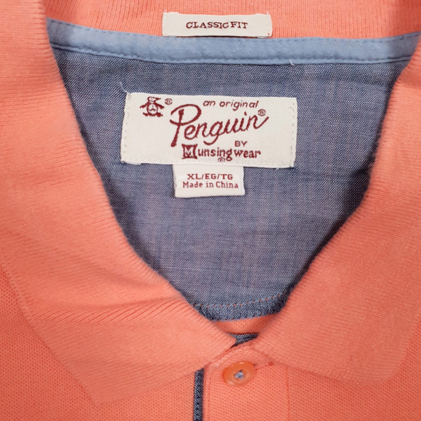 Mens Pink Penguin   Polo Shirt