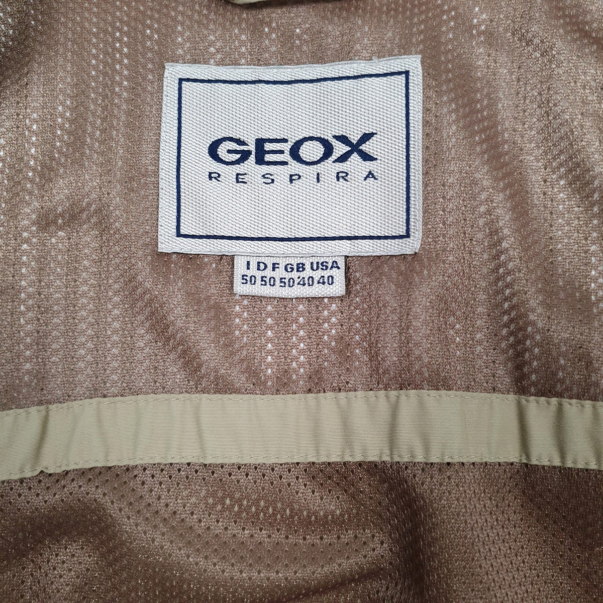 Mens Beige Geox Respira   Coat