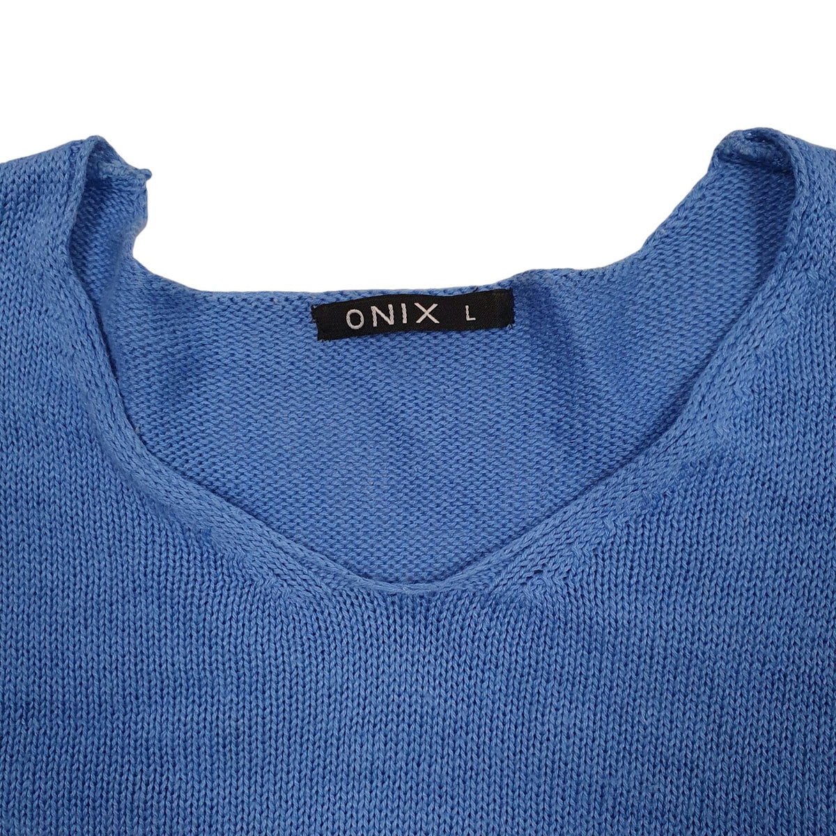 Womens Blue Onix Knit Crewneck Jumper