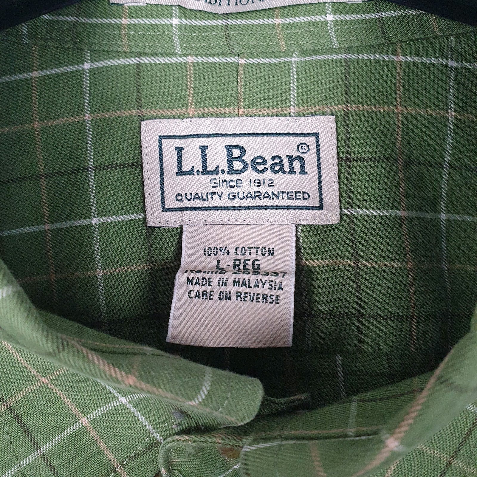 Mens Green L.L.Bean   Shirt